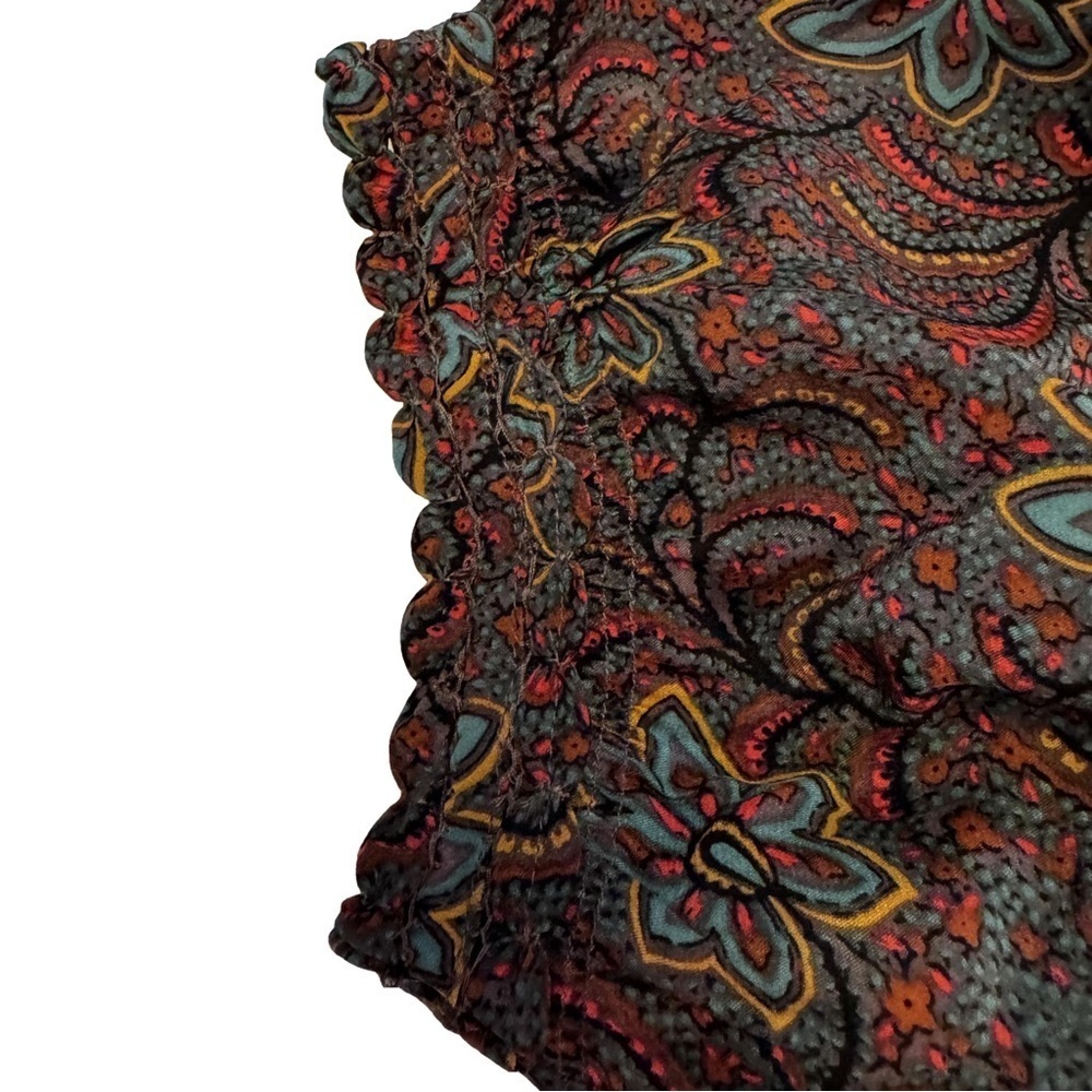 Moda International Women's Multicolor Paisley Blouse Top Shirt Size Small Silk - Picture 6 of 13